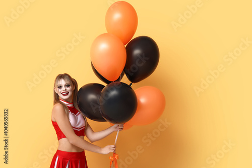 Young woman dressed for Hal...