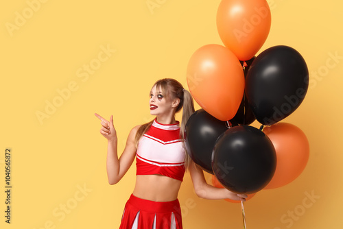 Young woman dressed for Hal...