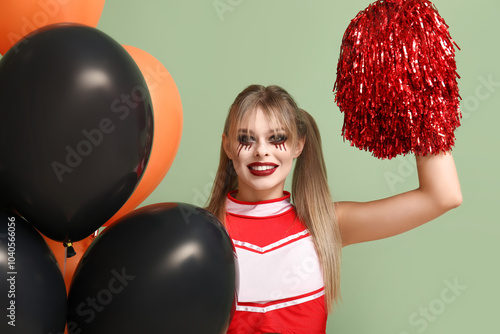 Young woman dressed for Hal...