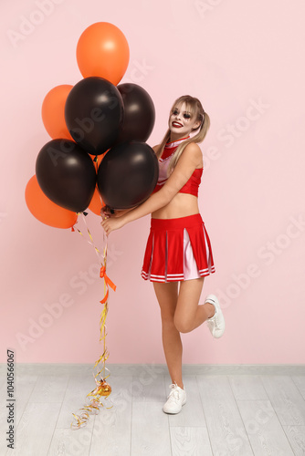 Young woman dressed for Hal...