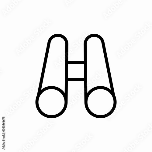 binoculars spy glass icon sign vector