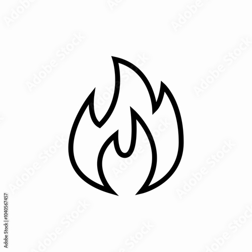 fire flames icon sign vector