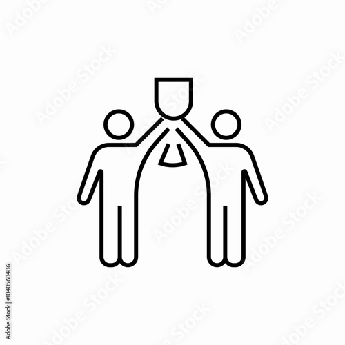 people cooperation win icon sign vector