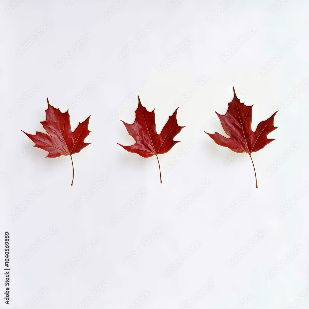 Isolated on white, autumn maple leaves falling down Isolated on white, autumn maple leaves falling down