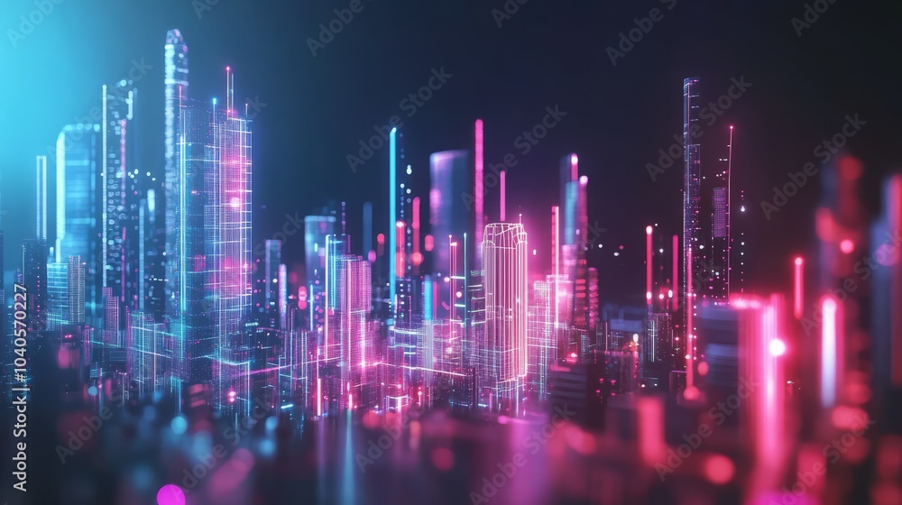 Vibrant Futuristic Cityscape Vibrant Futuristic Cityscape