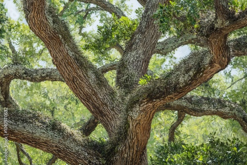 Charleston, South Carolina, southern live oak (Quercus virginiana)