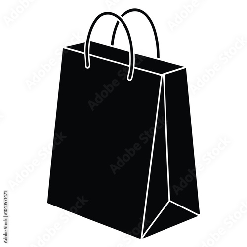 Realistic paper bag mockup vector art illustration design, ideal for showcasing packaging, branding, and product presentations with eco-friendly and modern aesthetics.