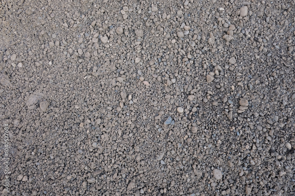 Sand and gravel mixture close-up, bulk building materials for concrete mortar Sand and gravel mixture close-up, bulk building materials for concrete mortar