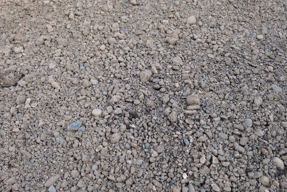Sand and gravel mixture close-up, bulk building materials for concrete mortar Sand and gravel mixture close-up, bulk building materials for concrete mortar