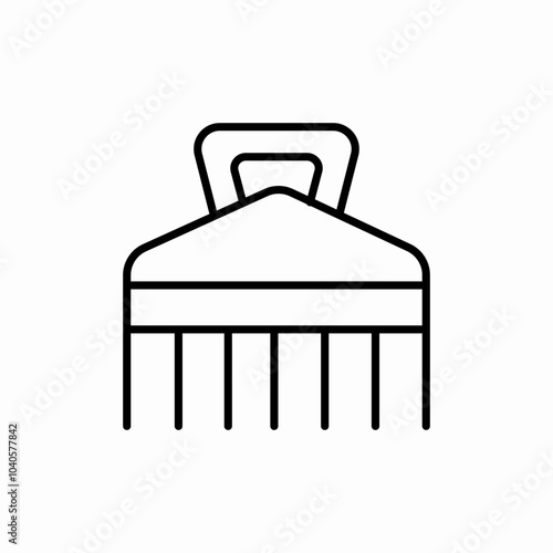 hair brush icon sign vector