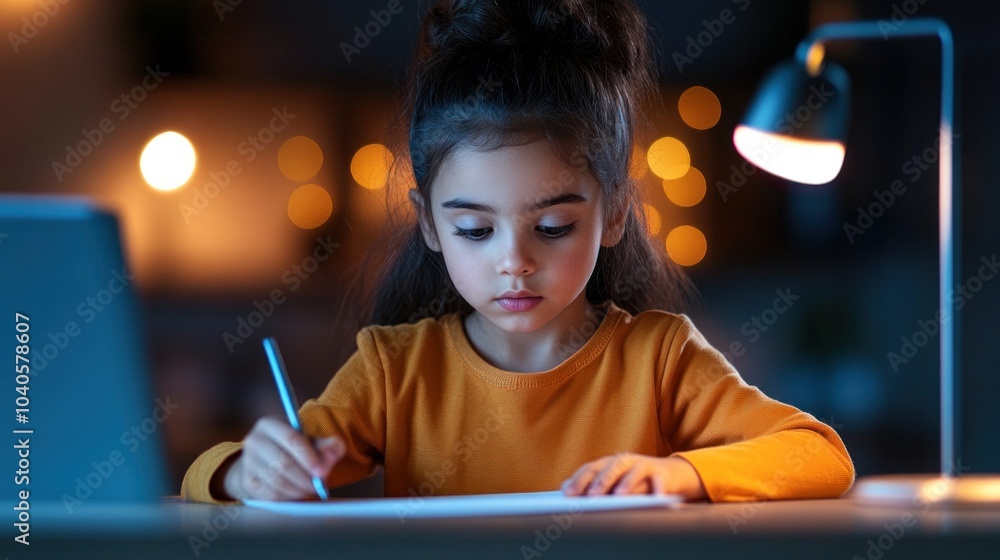 Kids writing letters to Santa Claus at a festive table, capturing the magic and anticipation of Christmas for children Kids writing letters to Santa Claus at a festive table, capturing the magic and anticipation of Christmas for children