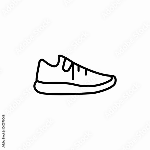 trail running shoe icon sign vector