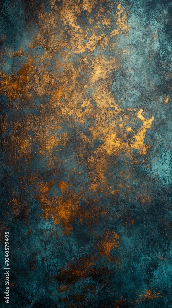 Abstract Turquoise and Gold Texture Abstract Turquoise and Gold Texture