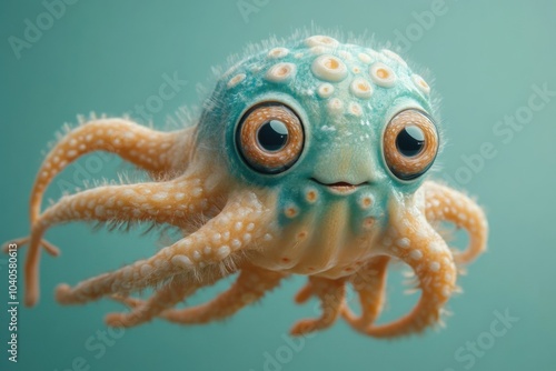 Enchanting Octopus: A Playful and Colorful Underwater Character Illustration