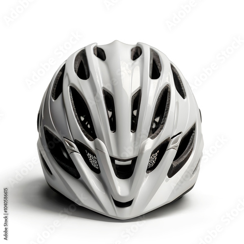 3D Mockup Bike cycling Helmet White Isolated front view product