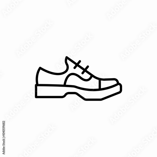 leather shoe icon sign vector