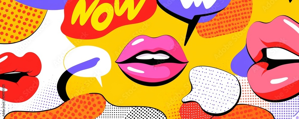 Fototapeta premium A playful arrangement of halftone features