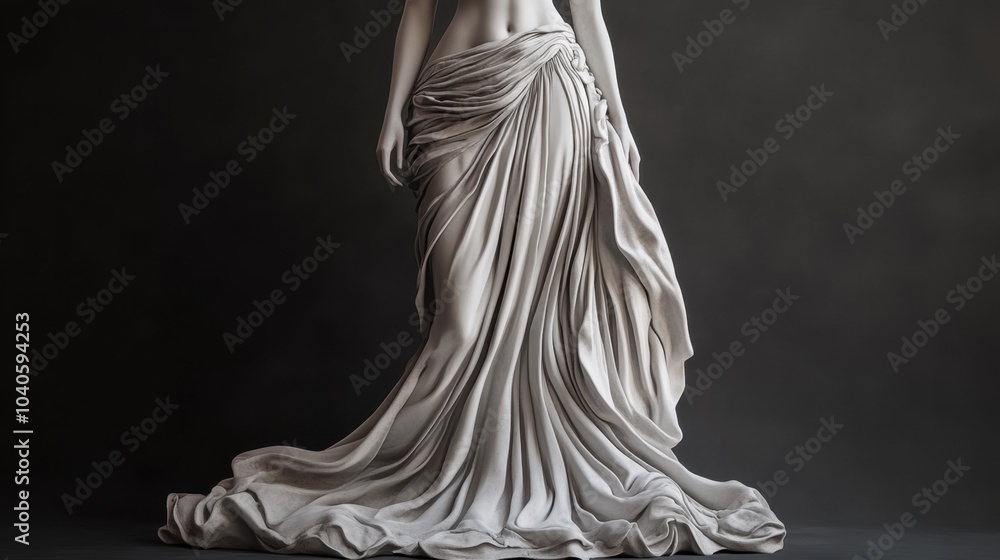 A lifelike, detailed depiction of the Roman goddess Venus, standing gracefully in a flowing gown, symbolizing love and beauty. A lifelike, detailed depiction of the Roman goddess Venus, standing gracefully in a flowing gown, symbolizing love and beauty.