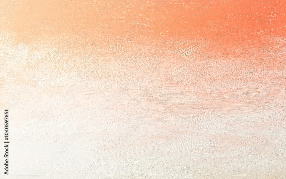 Fototapeta premium Soft gradient of warm orange and light cream colors blends seamlessly across a textured background during sunset hours