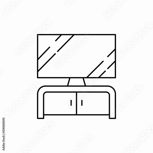 tv stand icon sign vector