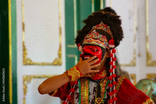 Traditional male dancer, Indonesia photo