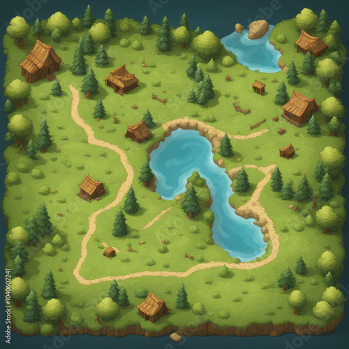 game map view from top, adventure game map photo