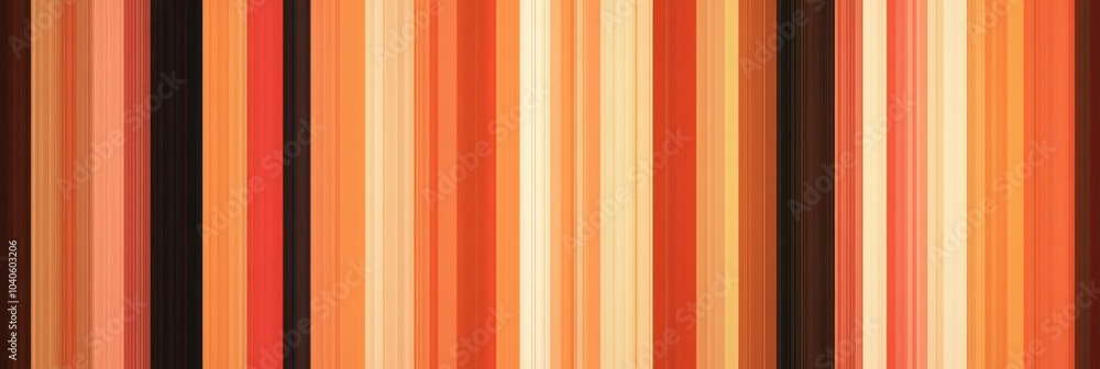 Obraz premium Seamless vertical stripes pattern in warm shades of orange and brown creating a vibrant yet balanced composition
