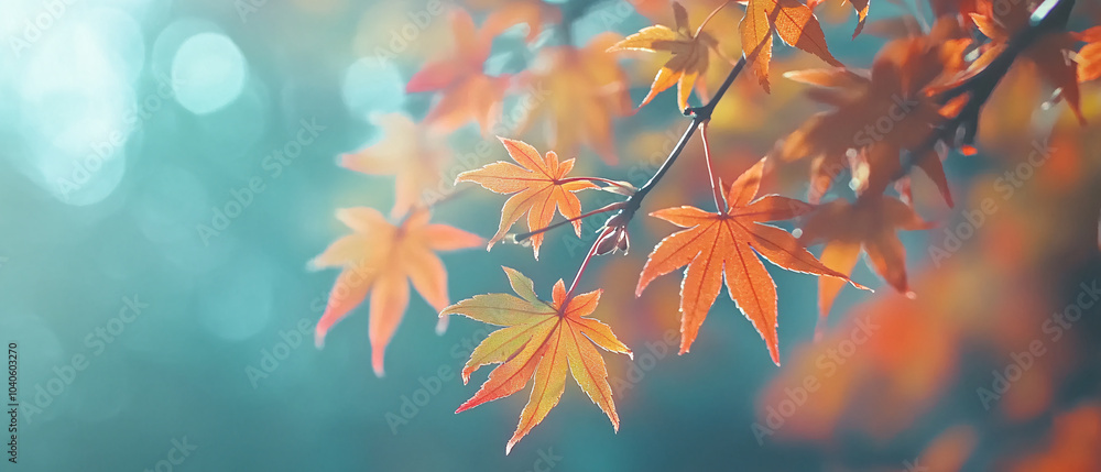 Stunning Autumn Leaves with a Bokeh Background Stunning Autumn Leaves with a Bokeh Background