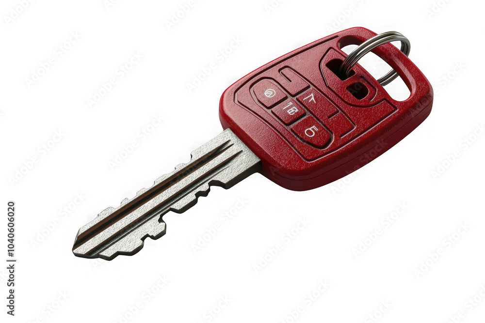 Red car key remote isolated on transparent background, png file, no background png file Red car key remote isolated on transparent background, png file, no background png file