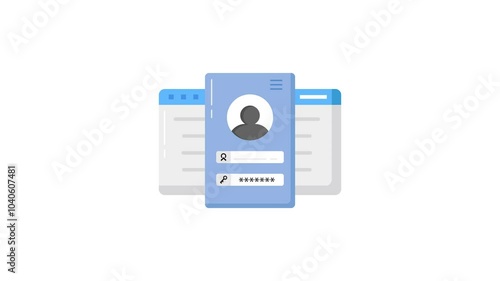 Login icon animation for video motion graphics