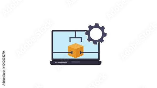 Software Development icon animation for video motion graphics