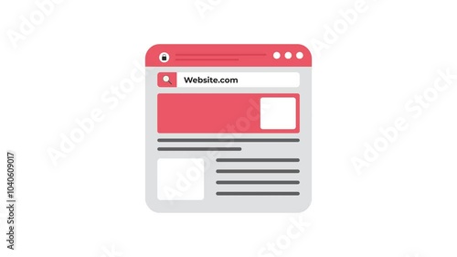 Website icon animation for video motion graphics