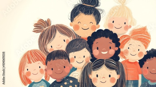 Diverse Group of Happy Children