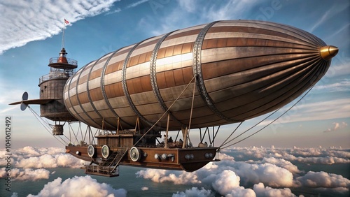 dirigible in sky interesting concept