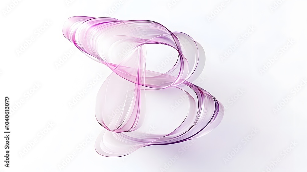 80. A letter B formed from swirling ribbons, flowing gracefully on a white background 80. A letter B formed from swirling ribbons, flowing gracefully on a white background