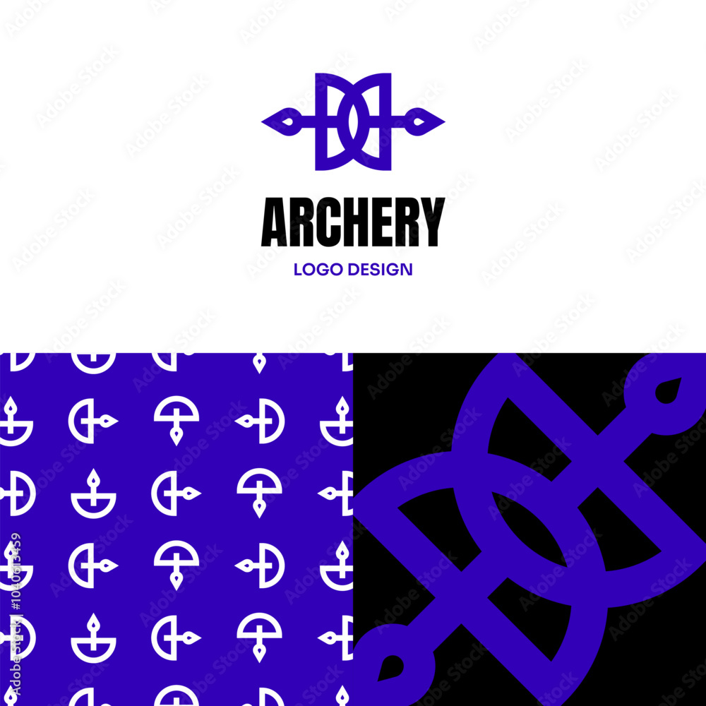 Logo Archery Arrow Bow Sport Symbol Template Logo Archery Arrow Bow Sport Symbol Template