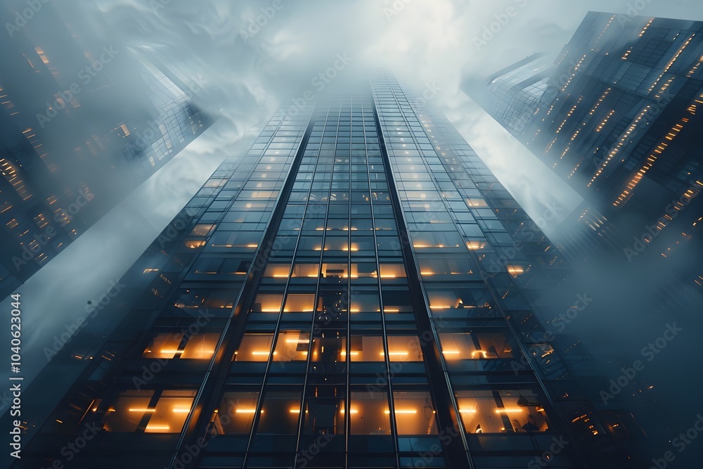 custom made wallpaper toronto digitalA business district featuring modern skyscrapers and commercial buildings, symbolizing growth, innovation, and corporate success. Ideal for representing financial strength and corporate development.