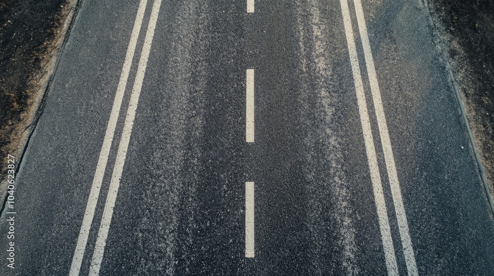 Fototapeta premium Aerial View of an Empty Road
