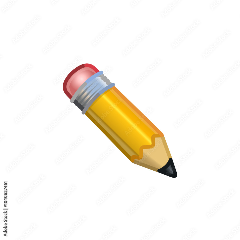 Pencil icon in flat style. Office supplies vector illustration on isolated background. Writing sign business concept. Vector 10 eps. Pencil icon in flat style. Office supplies vector illustration on isolated background. Writing sign business concept. Vector 10 eps.