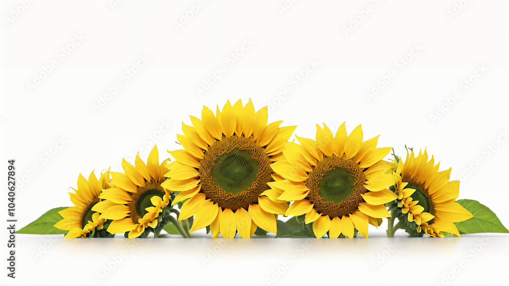 sunflower isolated on white sunflower isolated on white