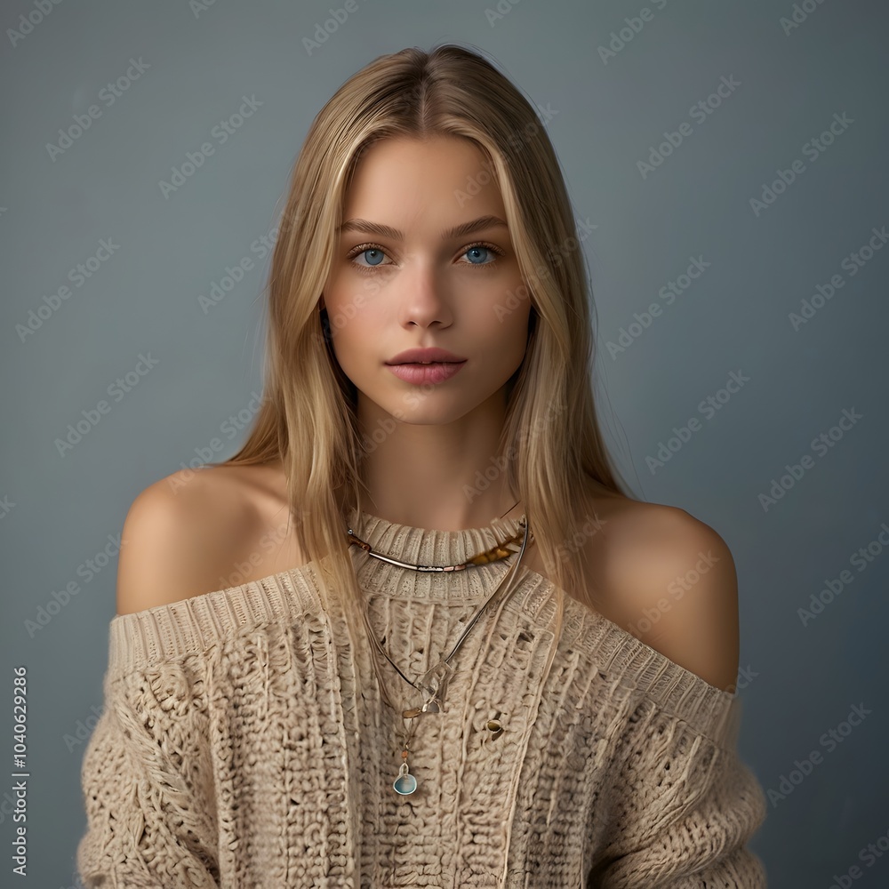 Portrait of a woman with long, wavy blonde hair, wearing a black top. She stands in soft evening light with an urban background, giving a casual yet elegant look.
