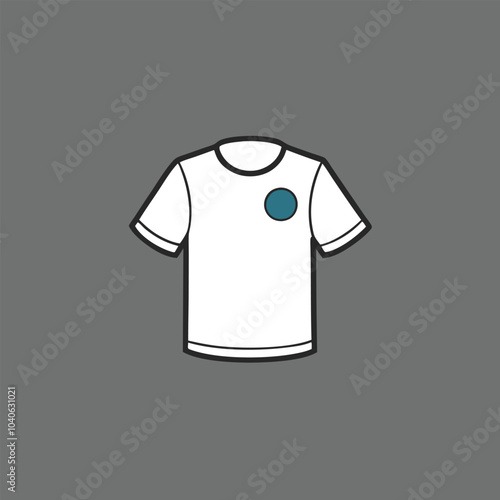Minimalist T-shirt Outline Vector Design for Apparel Branding