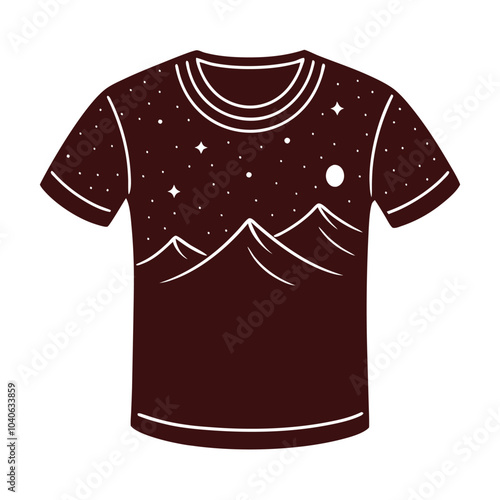 Minimalist T-shirt Outline Vector Design for Apparel Branding