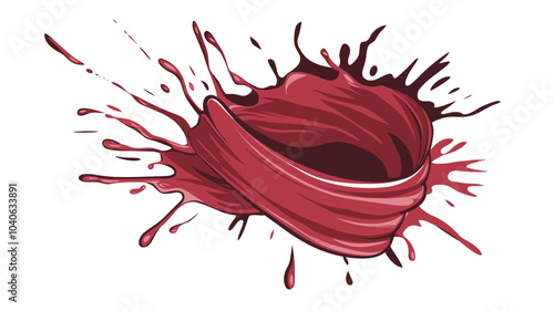 Blood splash animation, cartoon sprite sheet of red liquid swirls dynamic motion. Sequence frame for game, bloody or paint explosion, burst, boom fx effect, storyboard, Vector illustration , set