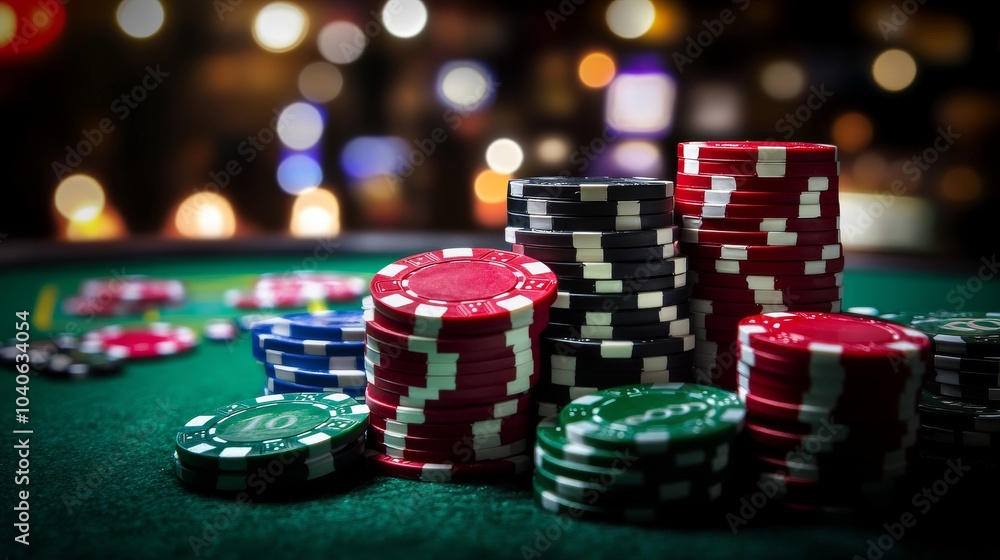 Casino concept, dark background Casino concept, dark background
