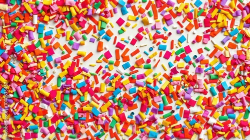 Colorful Confetti Border for Celebrations - High-Resolution Tilt-Shift Photography