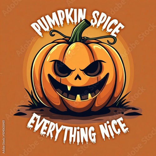 Spooky Pumpkin Spice Everything Nice Design photo