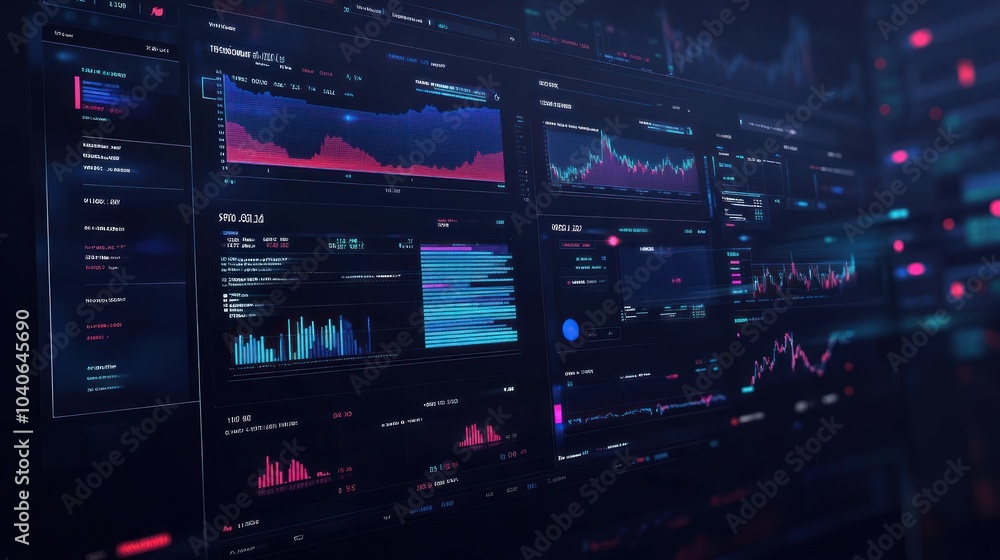 Obraz premium Futuristic Data Visualization Interface