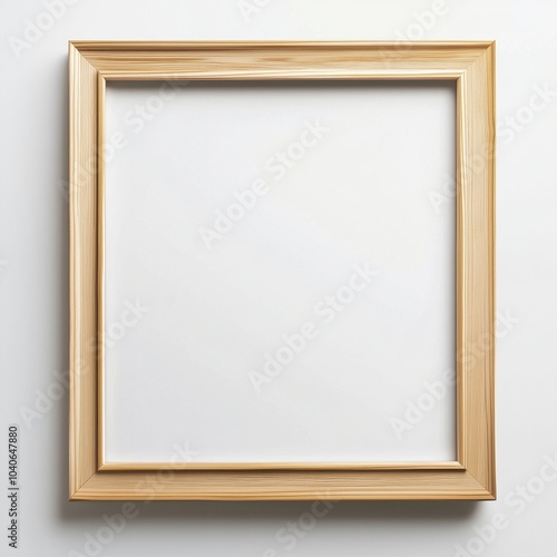 wooden frame on white background