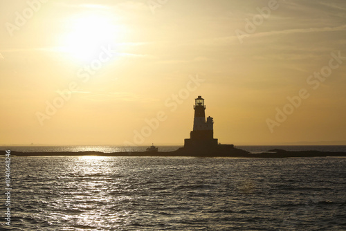 landscape of the lightouse near lindesfarne england